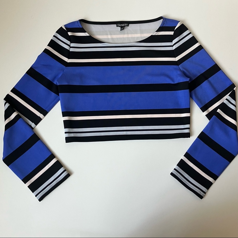 Express long sleeve crop and matching tube skirt